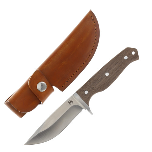 Boker Magnum Walnut Drop 4.25 Inch Plain Satin Drop Point BK02SC338