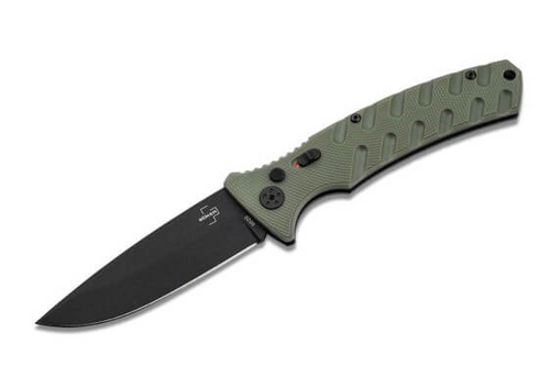 Boker Plus Large Strike OTS Automatic Grivory Green 3.62in Plain