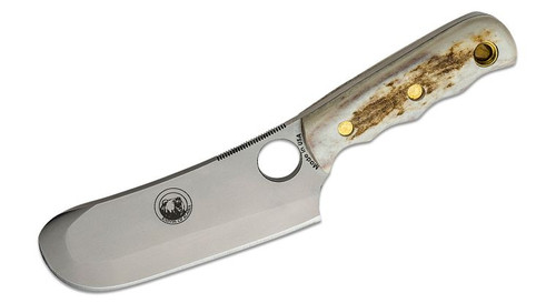 Knives of Alaska Brown Bear Skinner Cleaver D2 Bead Blast Stag Leather