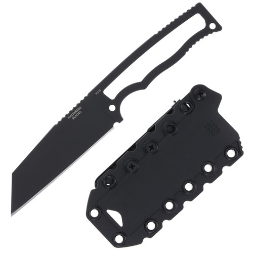 HalfBreed Blades Compact Field Knife 4.01in Plain Black Wharncliffe 1