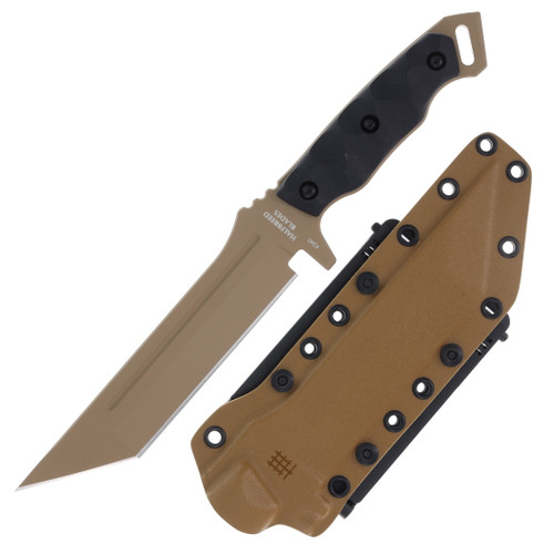 Halfbreed MIK-05P Medium Infantry Fixed Blade Knife (K340 Dark Earth Teflon Black G-10 Dark Earth Kydex)