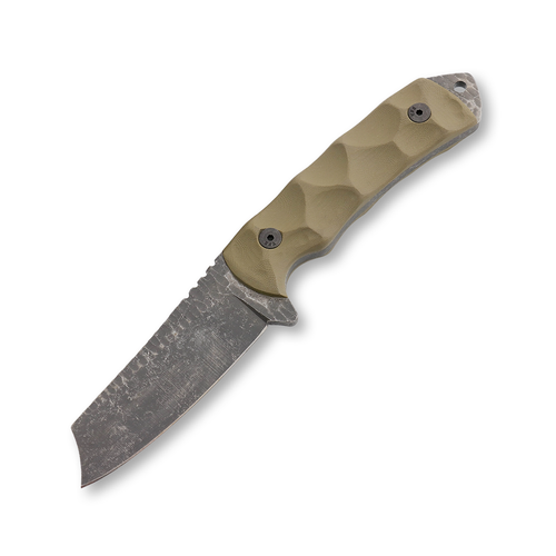 Stroup Knives Desert Fox OD Green 3.5in Plain Black Upswept