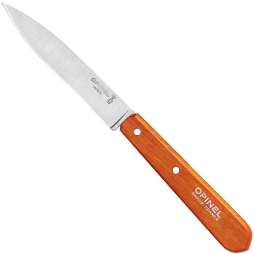 Opinel No 112 Paring Knife Tangerine Beechwood 3.87in Blade