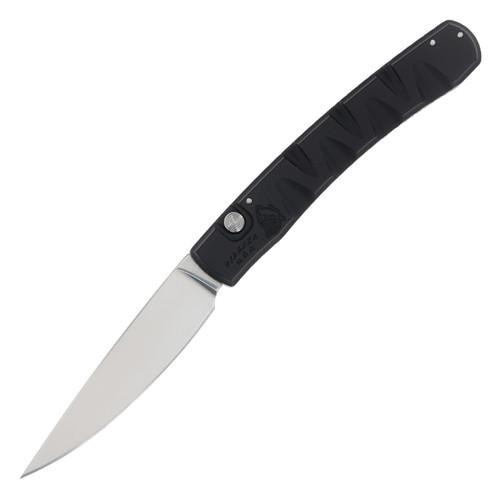 Piranha Virus Out-The-Side Automatic Knife (Mirror Finish | Sculpted Black Aluminum)