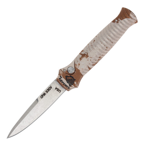 Piranha Mini-Guard Out-the-Side Automatic Knife Stonewash Camo