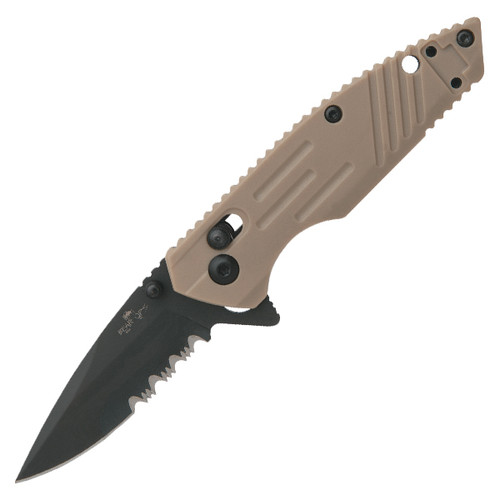 Bear & Son Bear OPS Slide Lock Serrated Folding Knife (Desert Sand) BRMC900DS7BSR