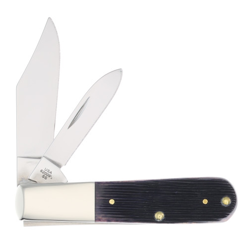 Case Purple Barnboard Jigged Bone Barlow Folding Knife (Coat of Arms Shield)