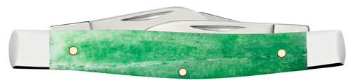 Case XX Emerald Green Smooth Bone Medium Stockman Folding Knife