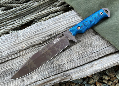 Dawson Knives Marauder | MagnaCut Scorched Earth Blue/Black G10
