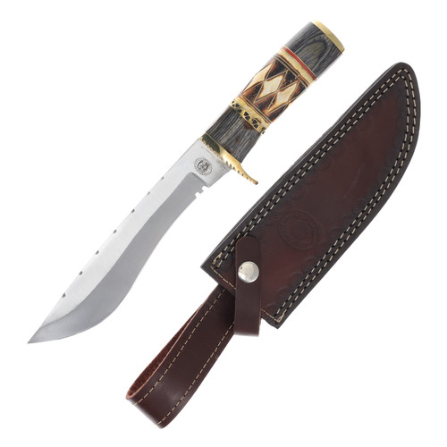 Chipaway Cutlery Classics Rat Tail Bowie (Black Pakkawood/Yellow Bone)