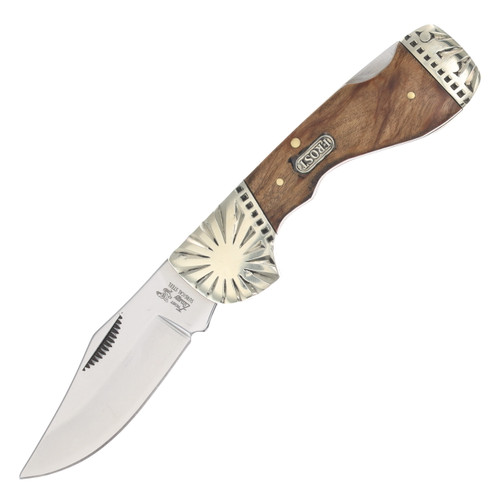 Frost Choctaw Lockback Folding Knife Pecan Burlwood