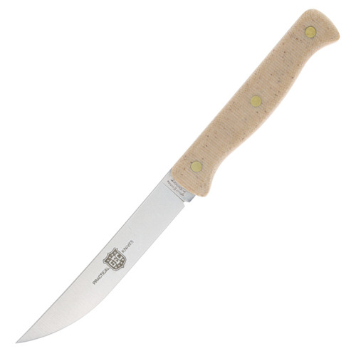 Great Eastern Practical Knives Stainless Steel Steak Knife (Muslin Micarta)