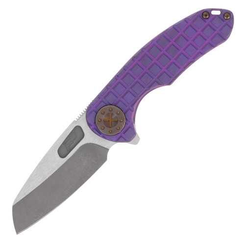 Curtiss Custom Knives F3 Medium Framelock Folding Knife (Magnacut Wharny | Purple/Pink Titanium)