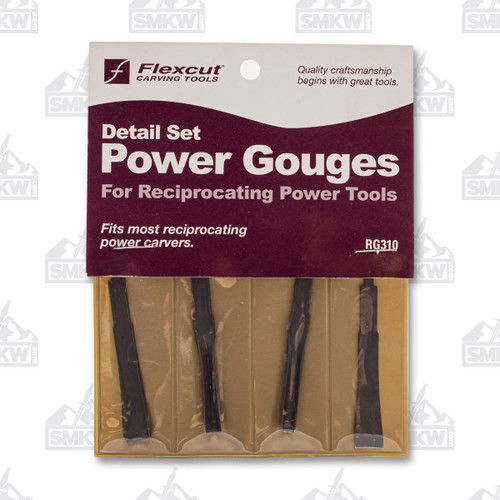 Flexcut 4 Piece Detailing Gouges for Reciprocating Power Tools