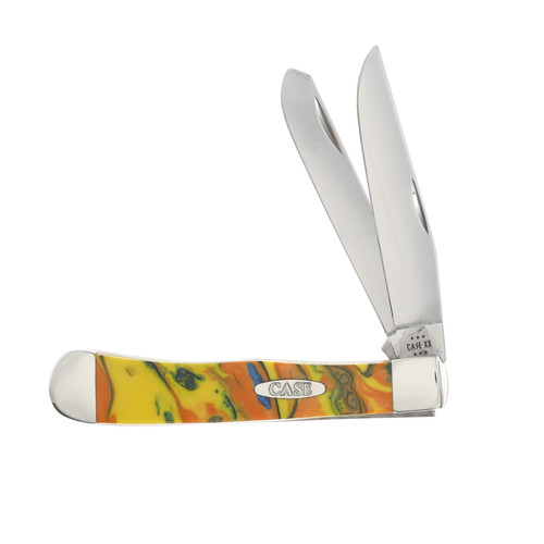 Case XX Feather McCall Corelon Trapper Folding Knife CA6073FMC