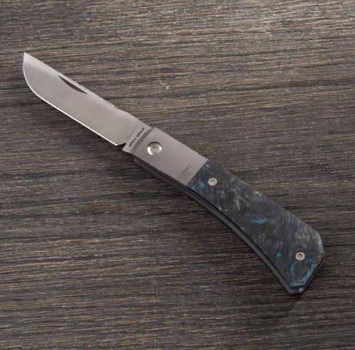Jack Wolf Pioneer Jack Folding Knife Blue Dark Matter Fat Carbon