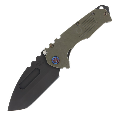 Medford Praetorian Scout Linerlock Folding Knife (PVD Tanto D2 | Olive Drab G-10 | Flamed Hardware)