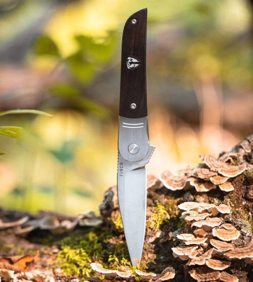 Finch Stinger Linerlock Folding Knife Satin/Ebony Wood FKST212