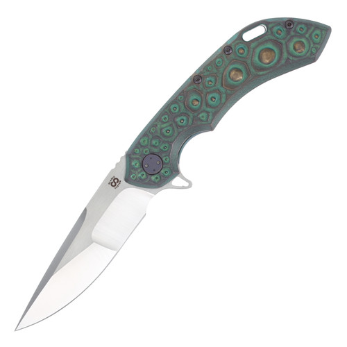 Olamic Wayfarer 247 Framelock Folding Knife (iSolo Special Edition  Hand Carved Differential Anodized)