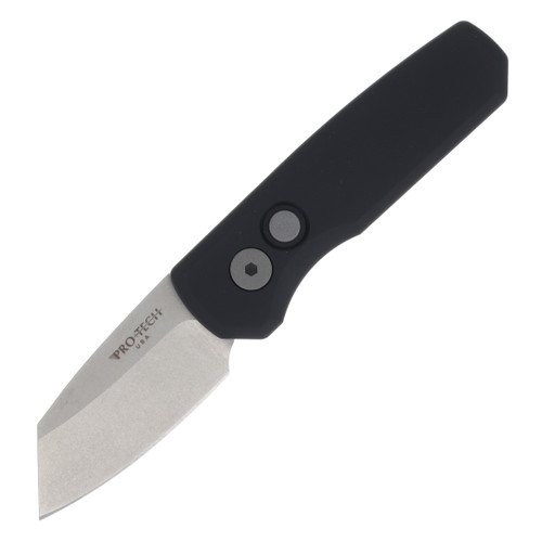 Pro-Tech Runt 5 Out-the-Side Automatic Knife (Stonewash MagnaCut | Black)