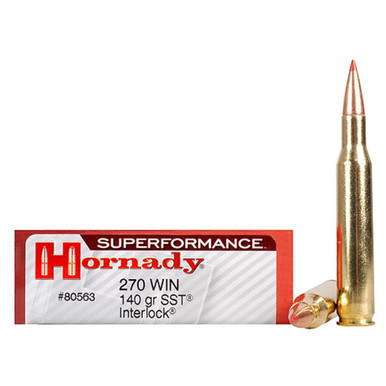 Hornady Superformance 270 Win Ammo 140 Grain Nickel Plated Centerfire 20 Rounds SST SBT