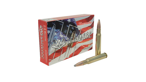 Hornady American Whitetail 30-06 Springfield Ammo 180 Grain Nickel Plated Centerfire 20 Rounds Interlock SP