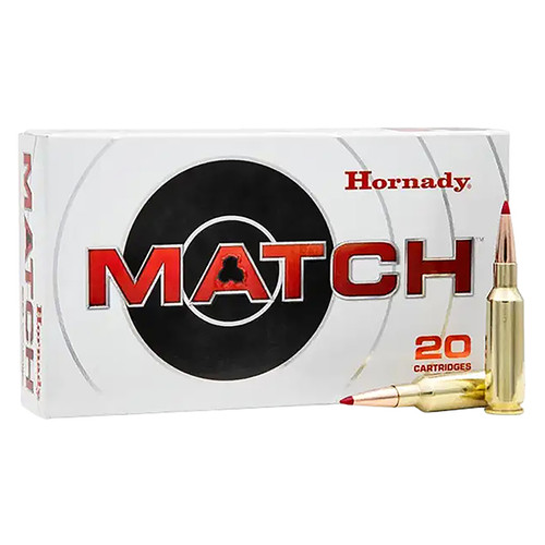 Hornady Match 224 Valkyrie Rifle Ammunition 20 Rounds Brass Centerfire 88 Grain ELD Match SBT