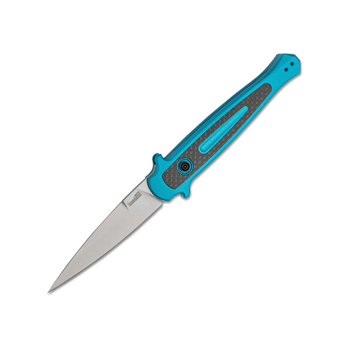 Kershaw Launch 8 OTS AUTO Teal 3.5IN PLAIN STONEWASHED SPEAR POINT