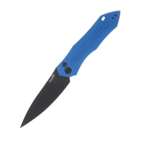 Kershaw Launch 6 OTS Automatic Blue 3.75in Plain Black DLC AUKS7800BLUB