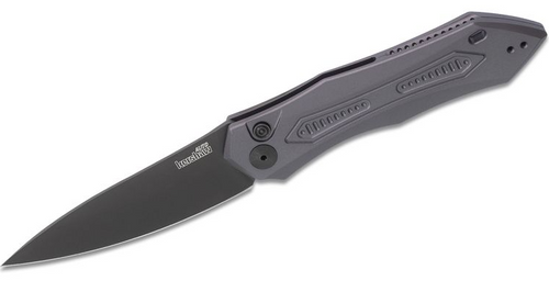 Kershaw Launch 6 OTS Automatic Gray 3.75in Plain Black DLC