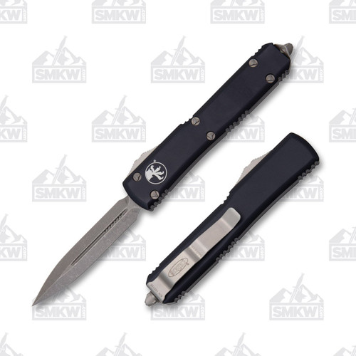 Microtech Ultratech Out-The-Front Automatic Knife (D/E Apocalyptic | Black)