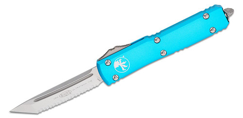 Microtech Ultratech Out-the-Front Automatic Knife (Serrated Stonewash T/E | Turquoise)