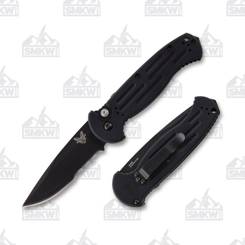Benchmade 9051SBK AFO II Automatic Knife Black Partially Serrated