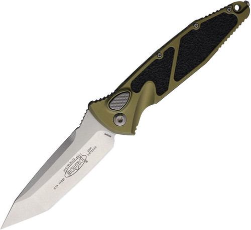 Microtech SOCOM Elite OTS Auto T/E STN WSH STD OD Green W/Black Traction Insert AUMT161A10OD