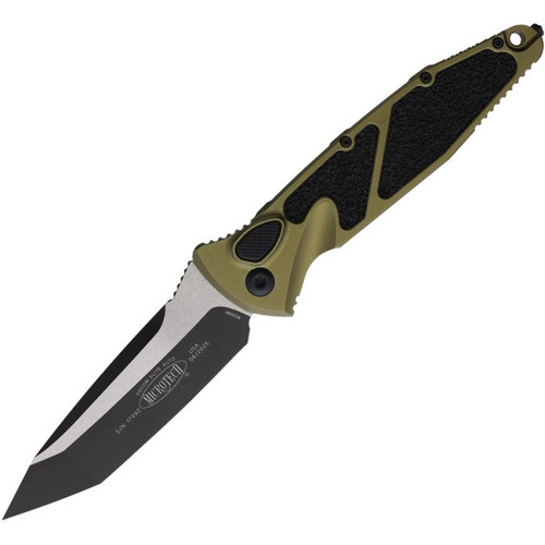 Microtech SOCOM Elite Automatic Knife DLC Tanto/OD Green Aluminum AUMT161A1OD