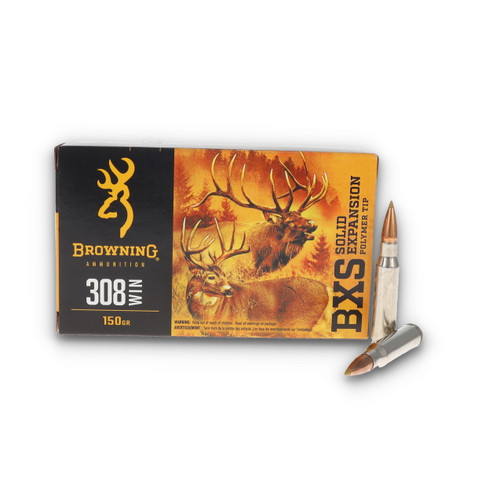 Browning BXS .308 Winchester 150gr Solid Copper Polymer Tip Ammo 20Rd
