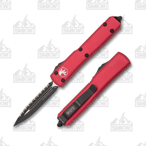Microtech Ultratech Out-The-Front Automatic Knife (D/E Black F/S | Red)