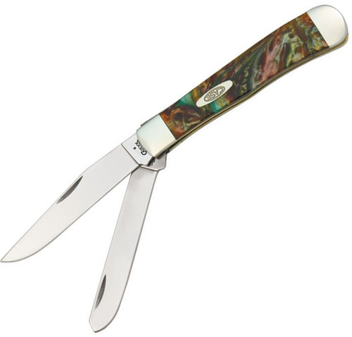 Case Abalone Corelon Trapper Folding Knife CA9254AB