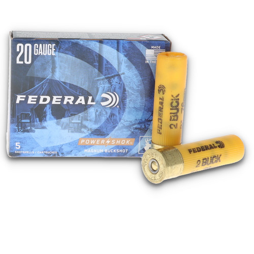 Federal Power-Shok 20 Gage 3" Length 18 Pellets 5 Rounds