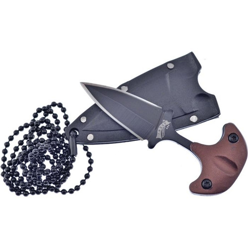 Frost Cutlery T-Handle Neck Knife Black Dagger/Coyote Brown FRFC96CB