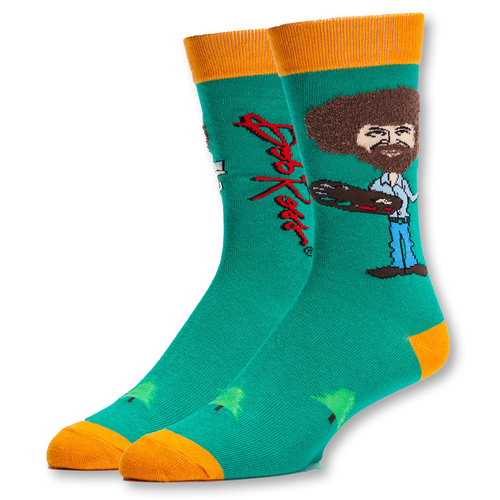 Oooh Yeah True Bob Ross Mens Crew Socks