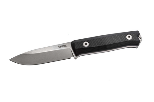 LionSteel B40 Fixed Blade Knife 4.06 Inch Plain Stonewash Drop Point