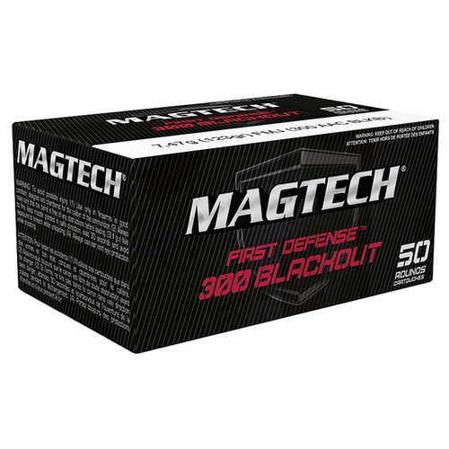 MagTech First Defense 300 Blackout Rifle Ammunition 50 Rounds Brass Centerfire 123 Grain FMJ 