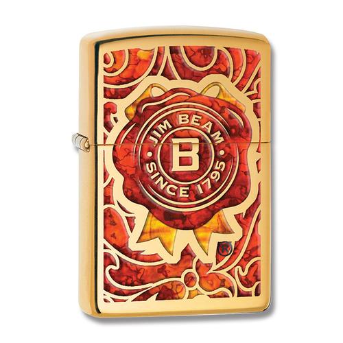 Zippo Jim Beam Rosette Brass Lighter