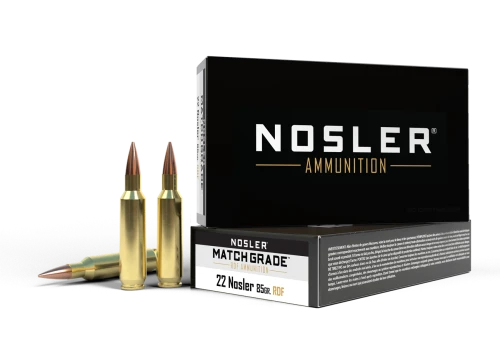 Nosler Match Grade .22 Nosler 85gr RDF HPBT Brass 20rd Box