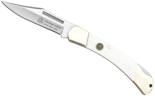 Puma SGB Whitetail Folding Knife White Smooth Bone