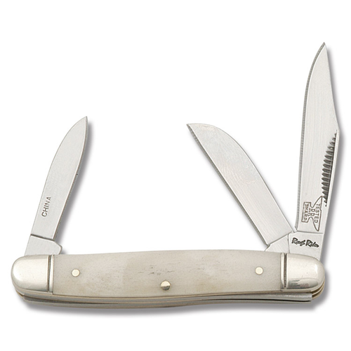 Rough Ryder White Smooth Bone Small Stockman Folding Knife