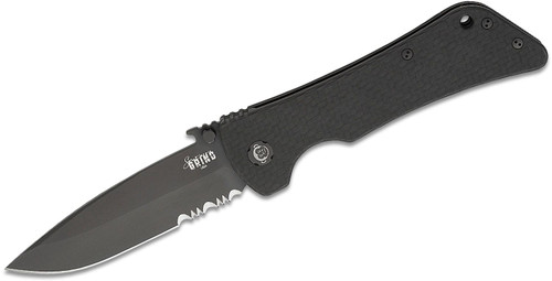 Southern Grind Bad Monkey Emerson 4in Black Serrated Drop Point Blade