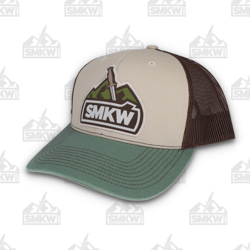 SMKW Cap Green/Brown/Cream Twill Trucker