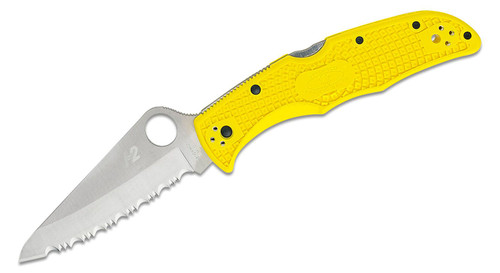 Spyderco Pacific Salt 2 Yellow Serrated